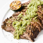 Landscape p،to of carne asada recipe.