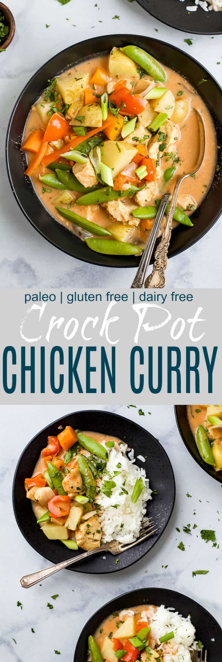 Recipe collage for Crock Pot Chicken Curry
