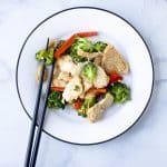Chicken and Broccoli Stir Fry that takes 30 minutes to make and way healthier than take out. This easy stir fry recipe is low carb, high protein, gluten free and filled with asian flavor!