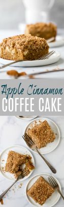 Pinterest photo for apple coffee cake with recipe name.
