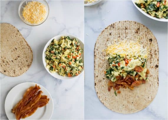 Freezer Bacon & Egg Breakfast Burritos | Healthy Make Ahead Breakfast