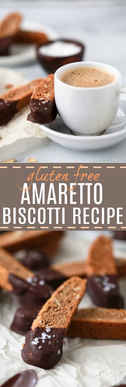 GLUTEN FREE AMARETTO BISCOTTI recipe collage