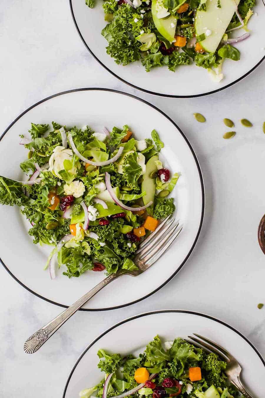 Healthy Cranberry Apple Brussel Sprout Salad