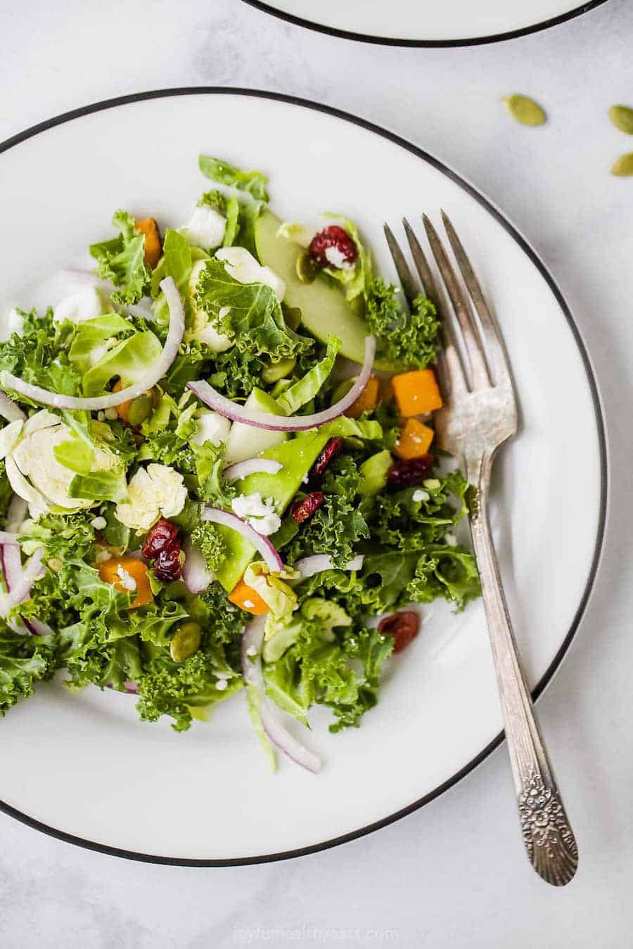 Healthy Cranberry Apple Brussel Sprout Salad