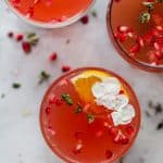 Festive Holiday Pomegranate Gin Cocktail