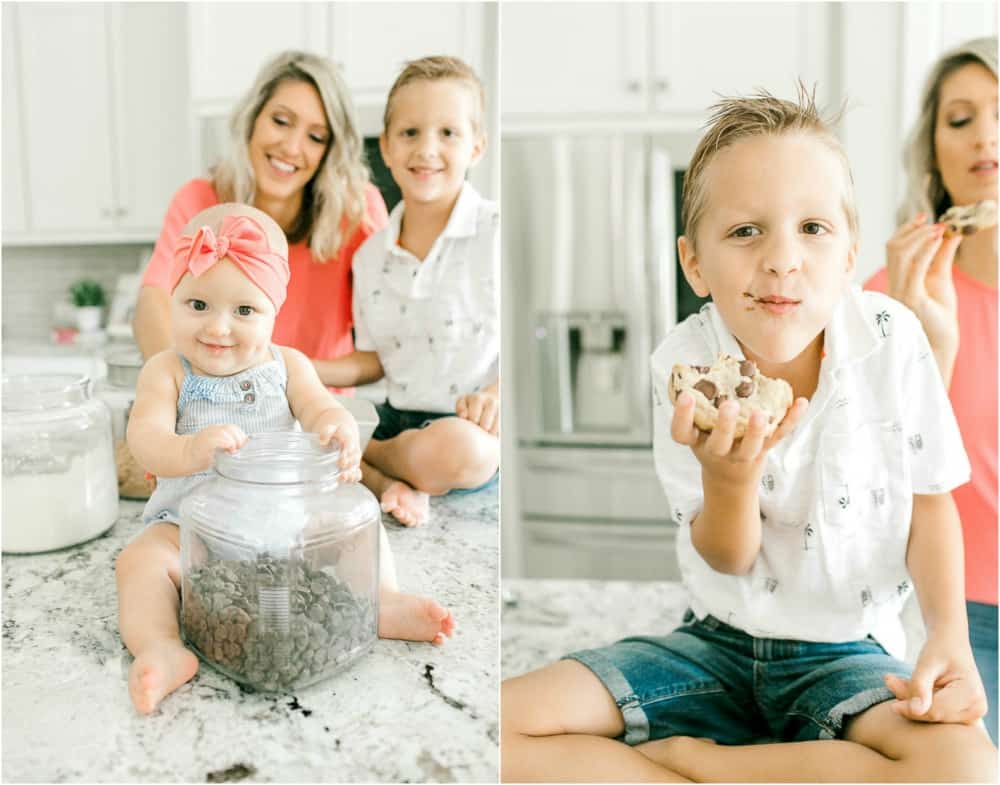 Photos of Krista with her two children