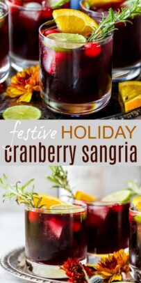 Pinterest title image for Thanksgiving Holiday Sangria.
