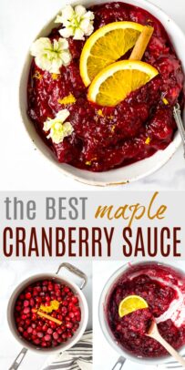 Homemade Maple Cranberry Sauce