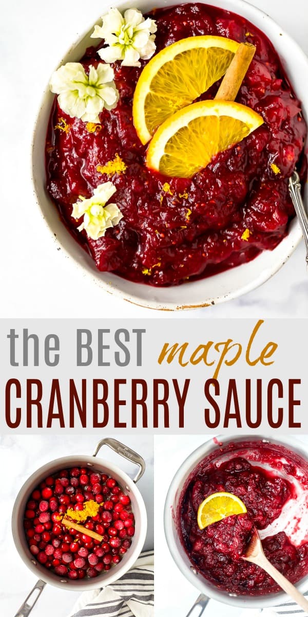 homemade maple cranberry sauce image for pinterest