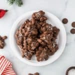 photo of Sweet & Salty Chocolate Toasted Almond Clusters on a plate