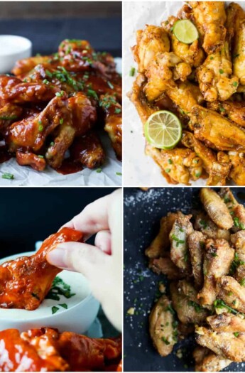 a collection of 8 of the Best Chicken Wing Recipes that are a Game Day Must