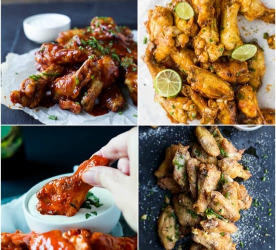 a collection of 8 of the Best Chicken Wing Recipes that are a Game Day Must