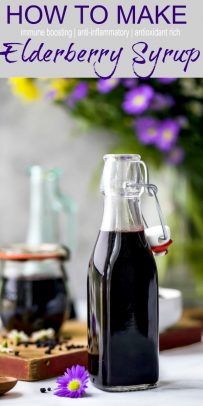 A Guide to Essential Oils + How to Make Elderberry Syrup Recipe pinterest graphic