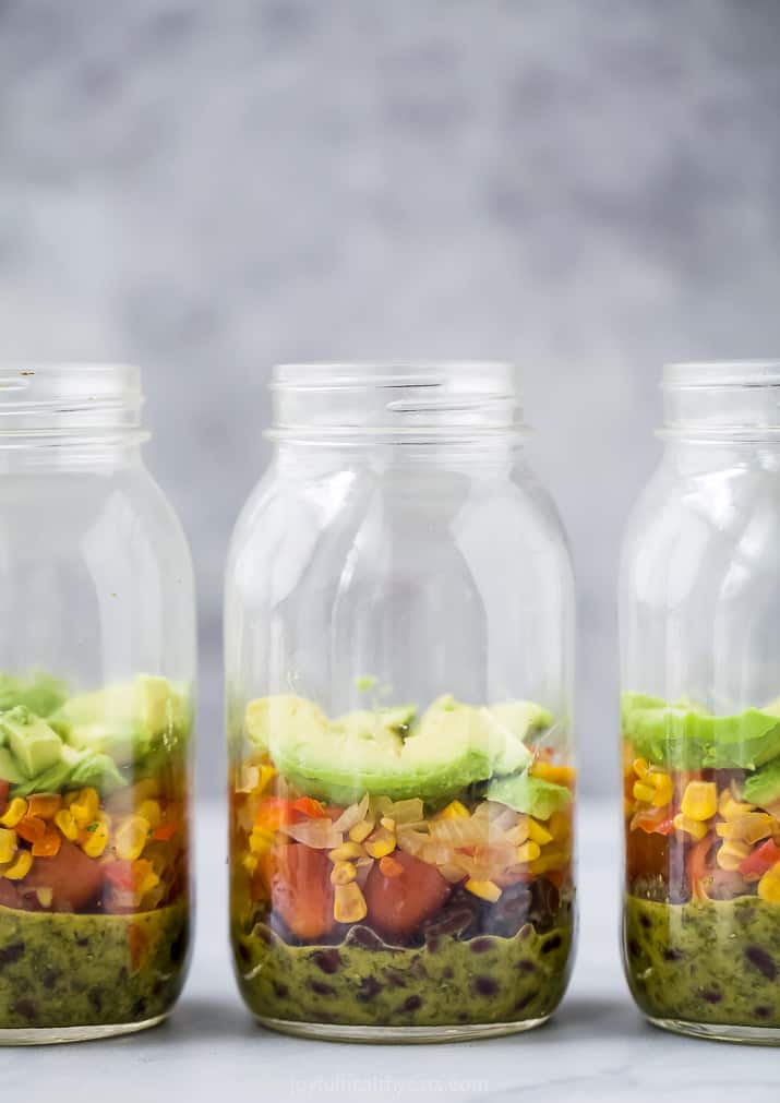 Southwestern Quinoa Mason Jar Salads - Making Thyme for Health