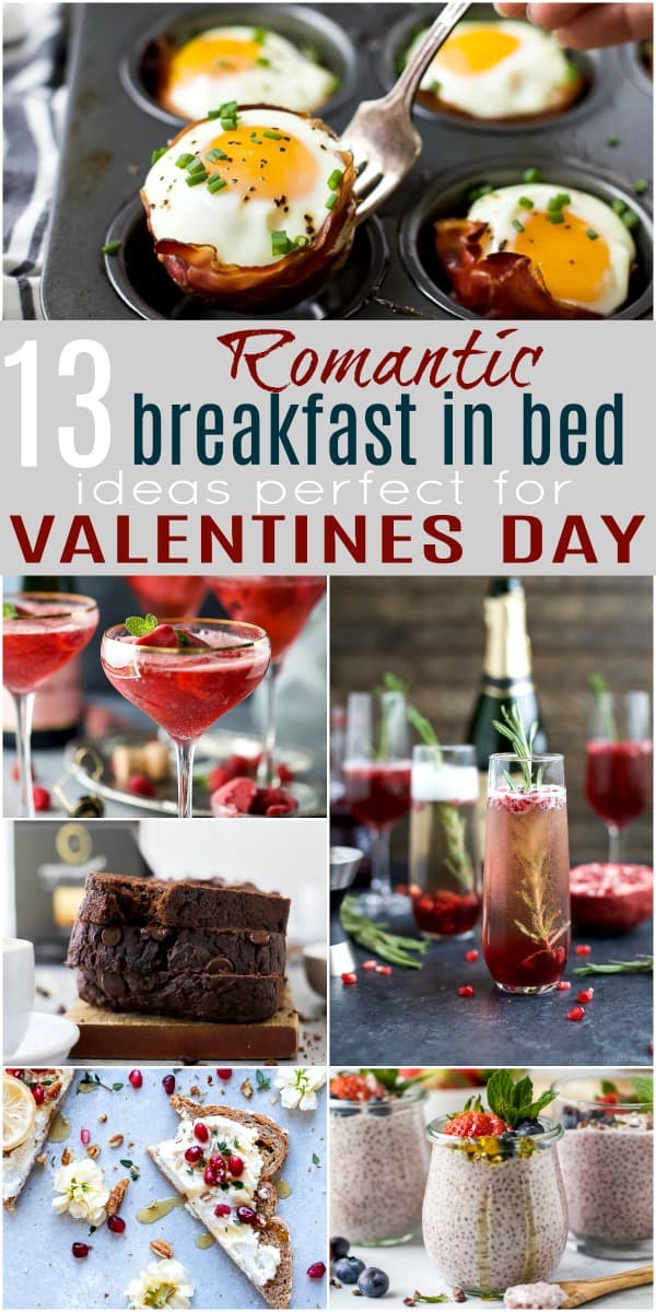 pinterest image for 13 Romantic Breakfast in Bed Ideas Perfect for Valentines Day