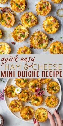 Easy Ham & Cheese Mini Quiches Perfect for Easter Sunday Brunch