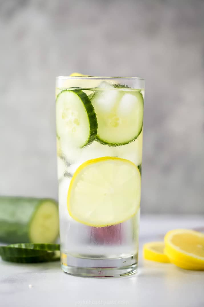 photo of lemon cucumber water recipe