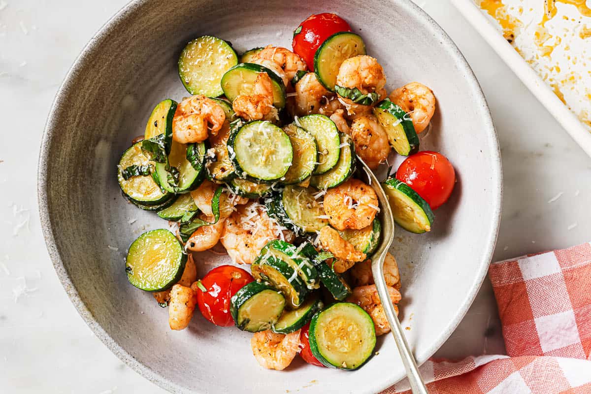 Garlic Butter Sheet Pan Shrimp {Easy Dinner!} - Spend With Pennies