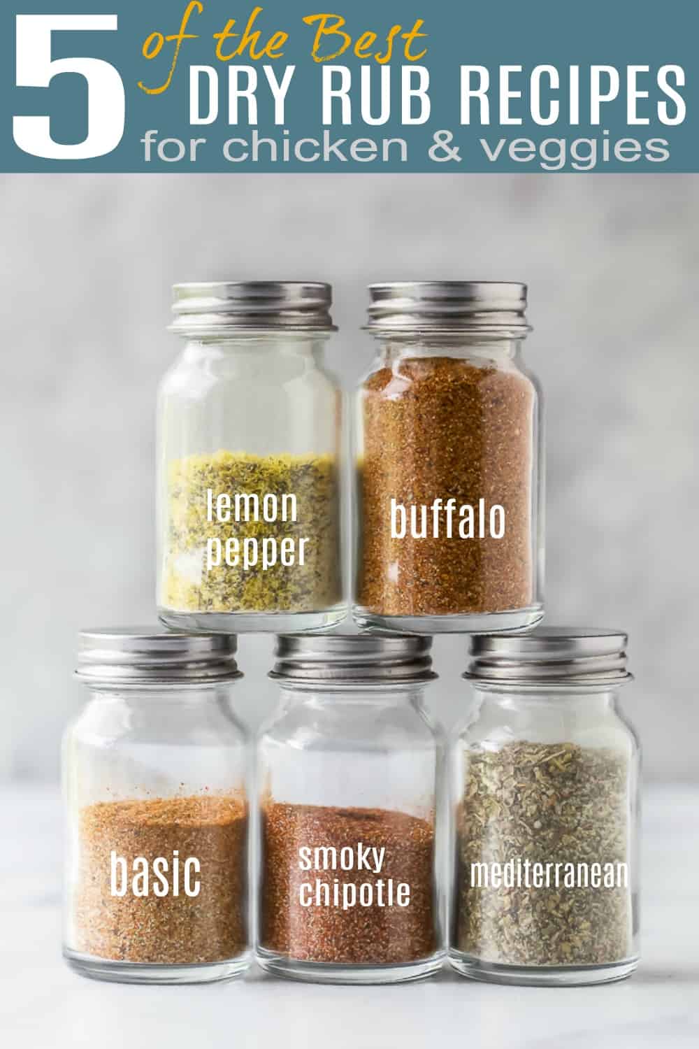 pinterest image for 5 of the best dry rub recipes for chicken