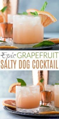 pinterest image for epic grapefruit salty dog cocktail recipe