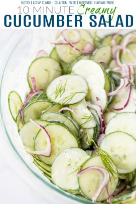 Easy 10 Minute Creamy Cucumber Salad_pin