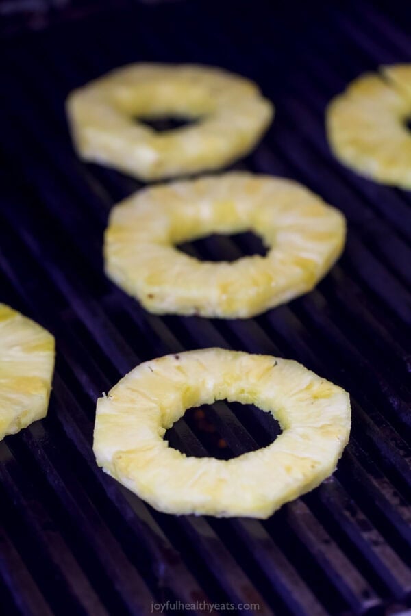Juicy Grilled Pineapple is the easiest summer dessert and also the tastiest! Serve it as-is or fancy it up with a scoop of ice cream. Pineapple slices added to grill