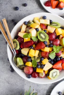 Image of The Best Summer Fruit Salad in a Bowl