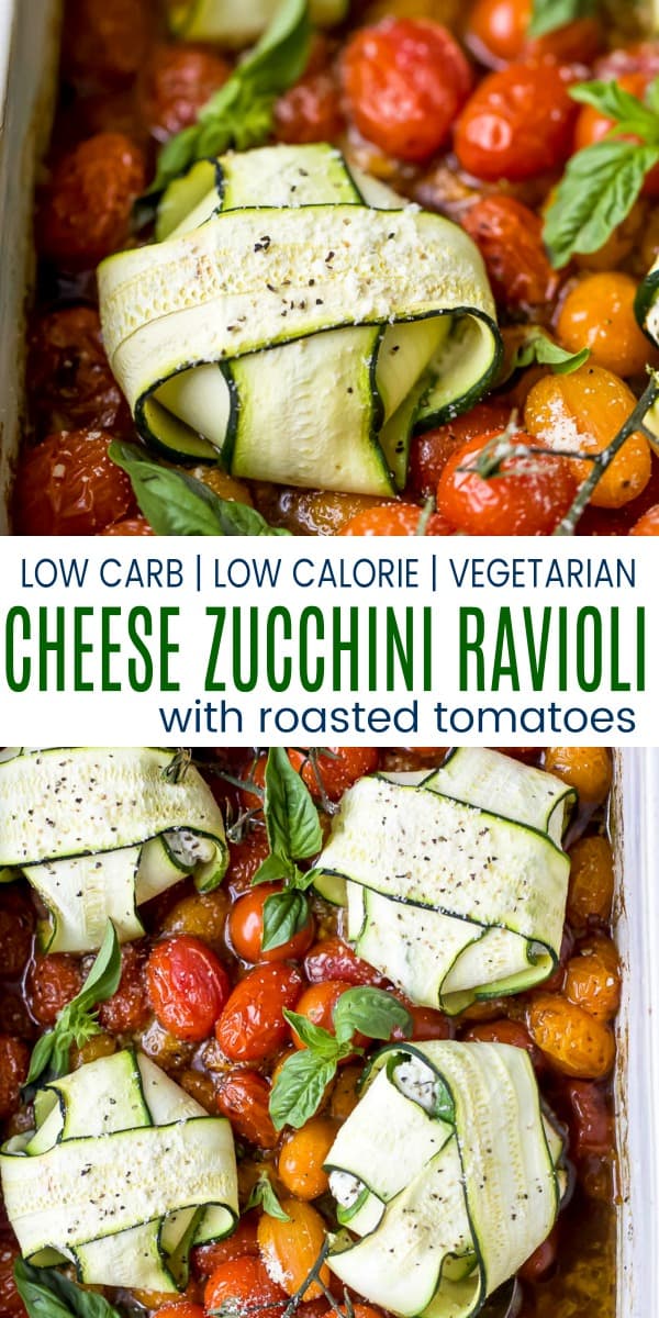 Cheese Zucchini Ravioli with Roasted Tomatoes | Low Carb Pasta Dinner!