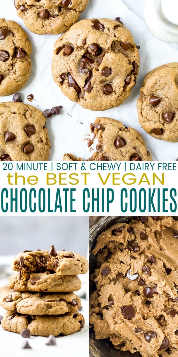 pinterest image for the best vegan chocolate chip cookies