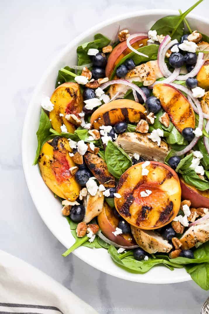The Ultimate Grilled Peach Chicken Salad