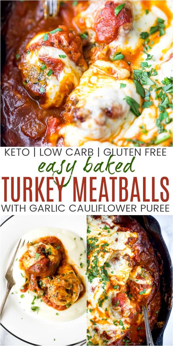 Cheesy Keto Turkey Meatballs | Baked Turkey Meatball Recipe