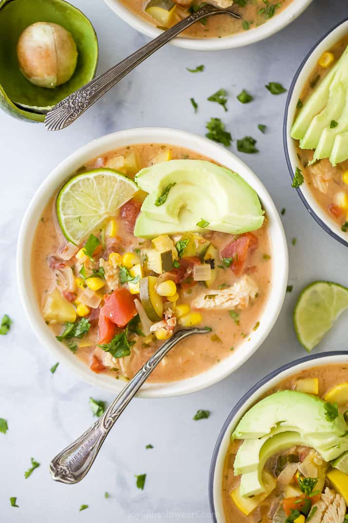 Creamy Chicken Tortilla Soup (Crock Pot Recipe) - girl. Inspired.