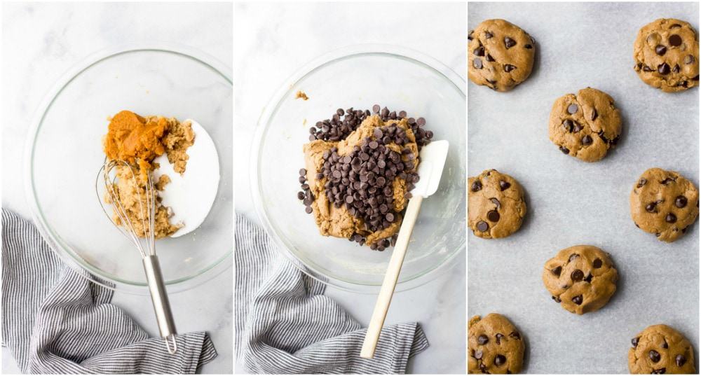 how to make vegan pumpkin chocolate chip cookies