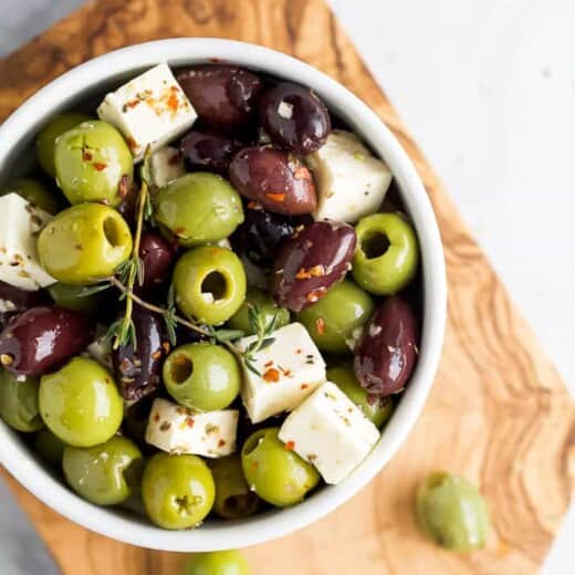 garlic marinated olive and feta recipe