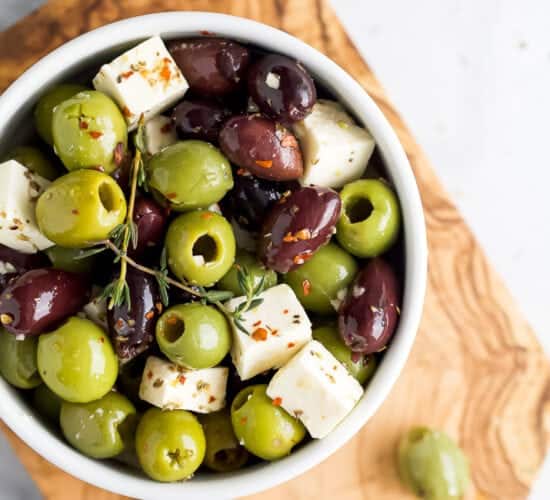 garlic marinated olive and feta recipe