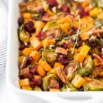 Maple Dijon Roasted Butternut Squash Brussel Sprout Salad