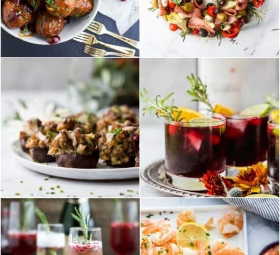 feature image for The Best 35 Appetizers and Cocktails for your Holiday Party
