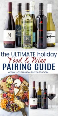 pinterest image for the ultimate food and wine pairing guide for the holidays