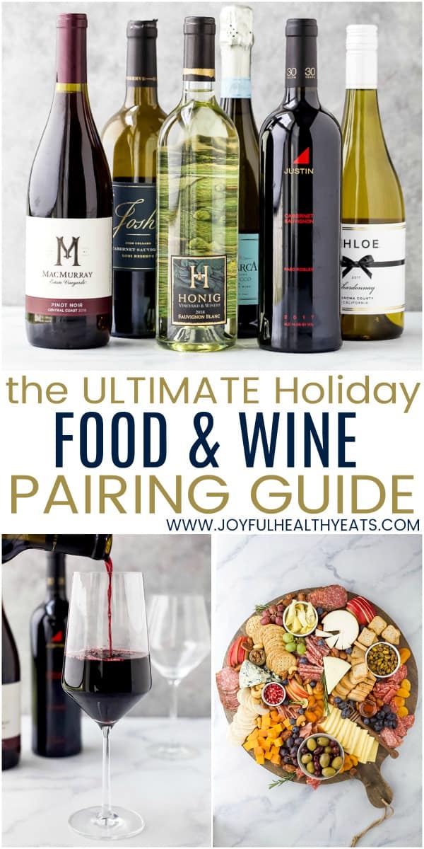 pinterest image for the ultimate food and wine pairing guide for the holidays