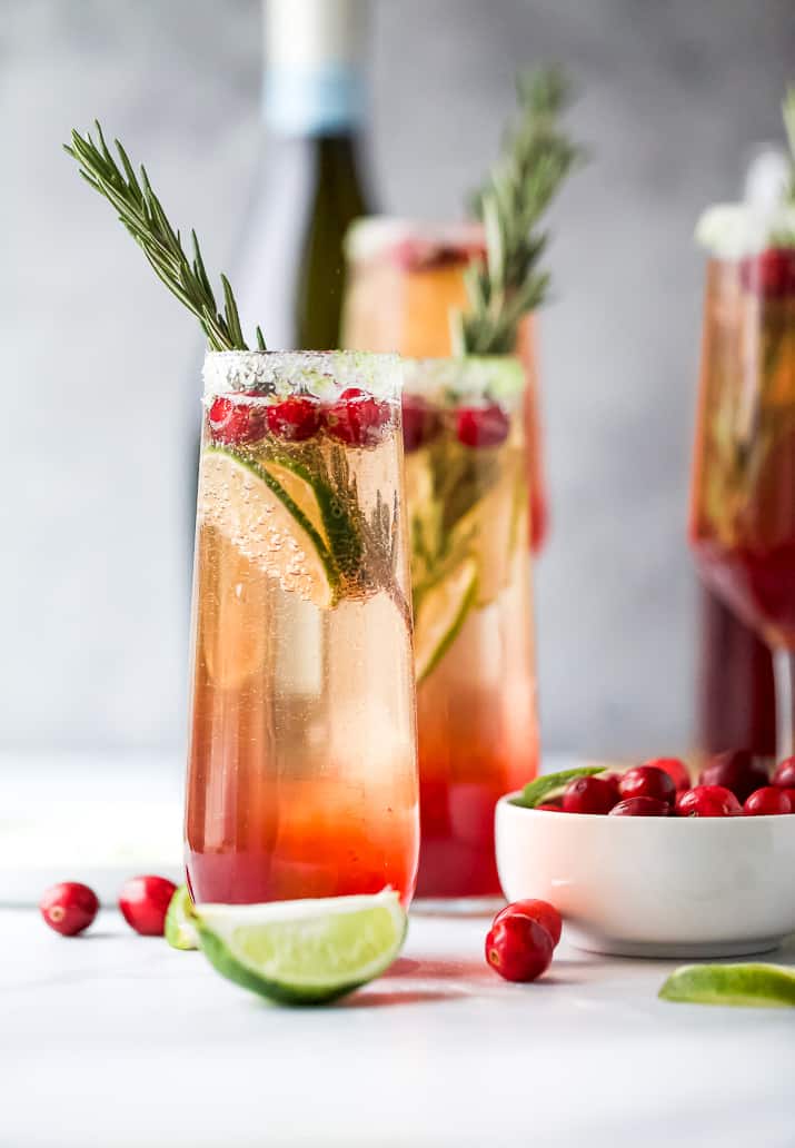 Fresh Cranberry Prosecco Mimosa - Amee's Savory Dish