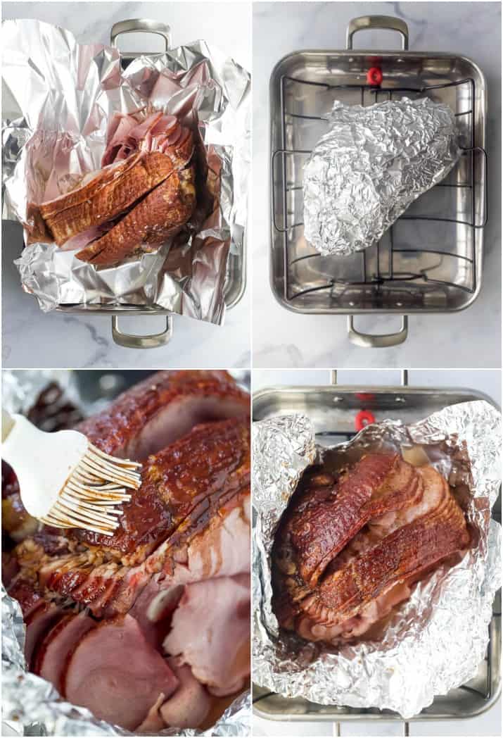 how to make an easy pomegranate maple glazed ham recipe