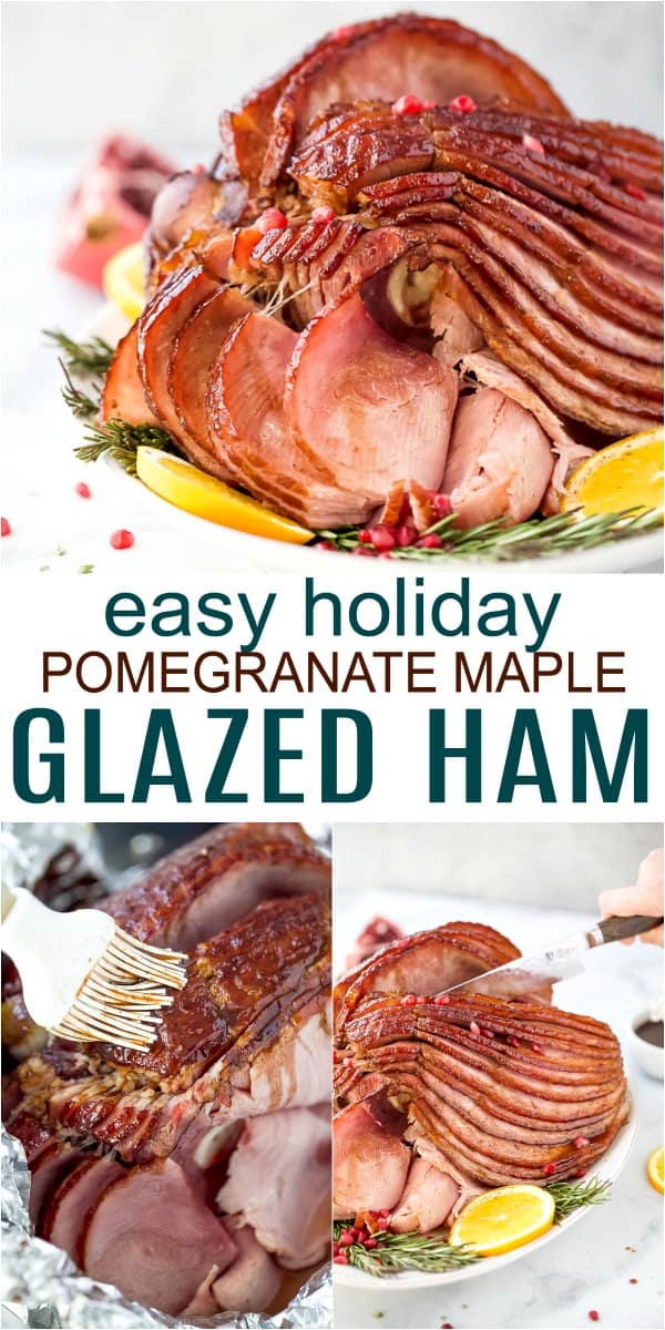 easy pomegranate maple glazed ham recipe