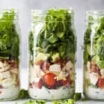 epic mason jar cobb salad recipe with ranch dressing