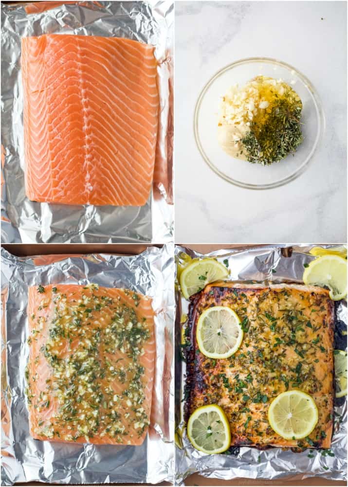 How to make baked honey garlic salmon in foil.