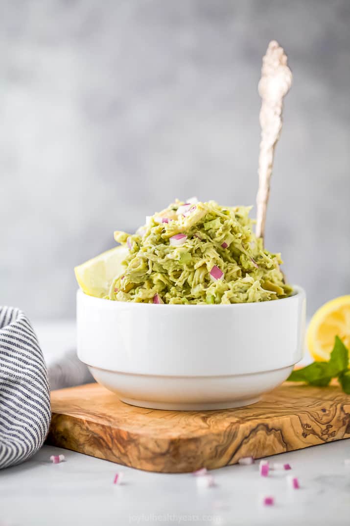 avocado chicken salad in a bowl