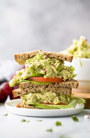 the ultimate paleo avocado chicken salad recipe on bread