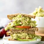 pinterest image for the ultimate paleo avocado chicken salad recipe