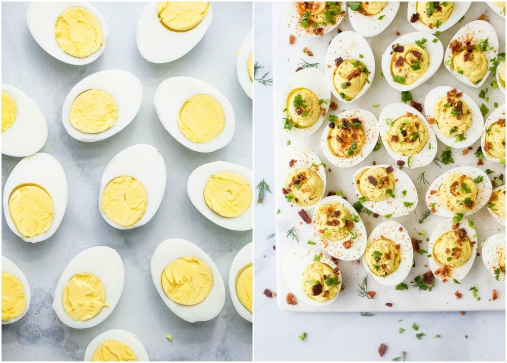 how to make classic deviled eggs with bacon