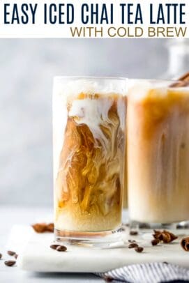 pinterest image for easy iced chai tea latte recipe