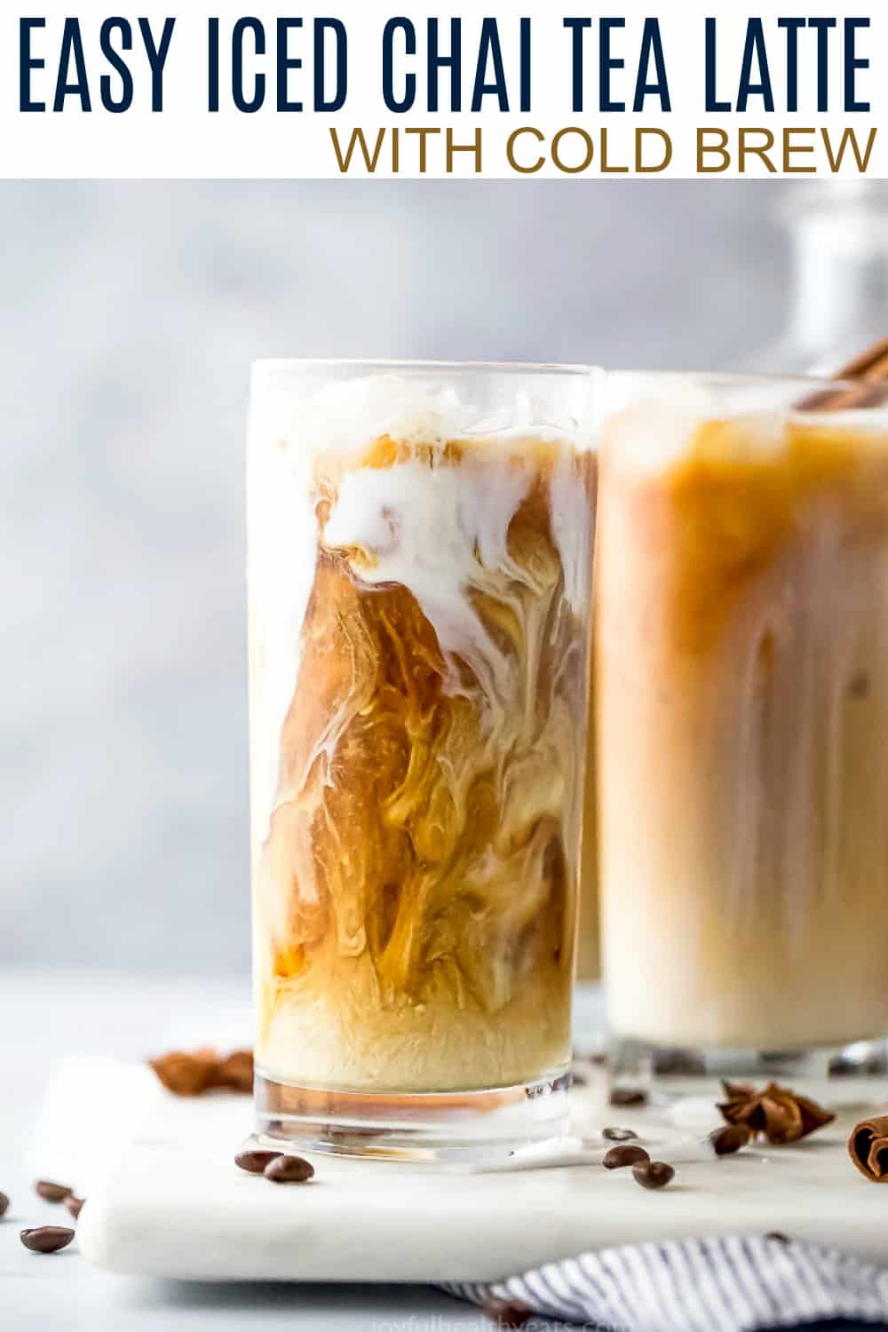 pinterest image for easy iced chai tea latte recipe